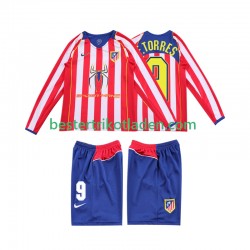 Fußballtrikot Atlético Madrid F TORRES 9 2005 Retro Heim Trikot Home 2004 Langarm für Kinder