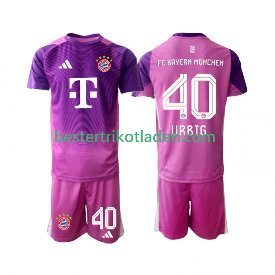 Fußballtrikot FC Bayern München Jonas Urbig 40 Torwart Viertes trikot 2025-2026 Kurzarm für Kinder
