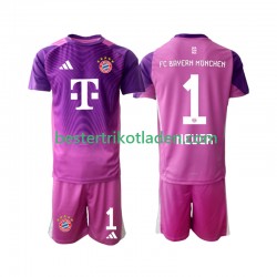 Fußballtrikot FC Bayern München Manuel Neuer 1 Torwart Viertes trikot 2025-2026 Kurzarm für Kinder