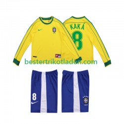 Fußballtrikot Brasilien KAKA 8 1998 Retro Heim Trikot Home Langarm für Kinder