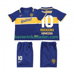 Fußballtrikot Boca Juniors MARADONA 10 1996 1997 Retro Heim Trikot Home Kurzarm für Kinder