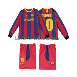 Fußballtrikot FC Barcelona Lionel Messi 10 Retro Heim Trikot Home 2011 2010 Langarm für Kinder