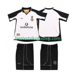 Manchester United Anniversary Football Shirt 2001 2002 Auswärts Trikot Away Kurzarm für Kinder