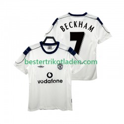 Fußballtrikot Manchester United BECKHAM 7 2000 2001 Retro Auswärts Trikot Away Kurzarm für Herren
