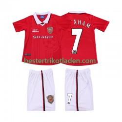 Fußballtrikot Manchester United BECKHAM 7 2000 Retro Heim Trikot Home 1999 Kurzarm für Kinder