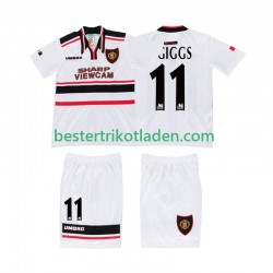 Fußballtrikot Manchester United GIGGS 11 1998 Retro Auswärts Trikot Away Kurzarm für Kinder