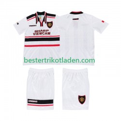 Fußballtrikot Manchester United 1998 Retro Auswärts Trikot Away Kurzarm für Kinder