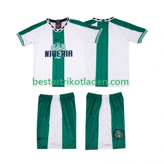 Fußballtrikot Nigeria 1996 Retro Auswärts Trikot Away Kurzarm für Kinder