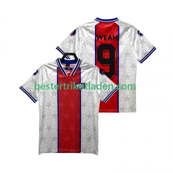 Fußballtrikot Paris Saint-Germain WEAH 9 1995 Retro Auswärts Trikot Away 1994 Kurzarm für Herren
