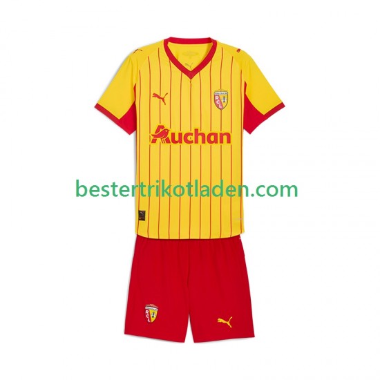 Fußballtrikot RC Lens Heim Trikot Home 2025-2026 Kurzarm für Kinder