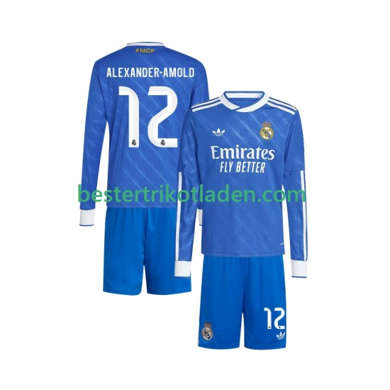 Fußballtrikot Real Madrid Trent Alexander-Arnold 12 Ausweich Trikot 3rd 2025-2026 Langarm für Kinder