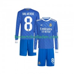 Fußballtrikot Real Madrid Valverde 8 Ausweich Trikot 3rd 2025-2026 Langarm für Kinder