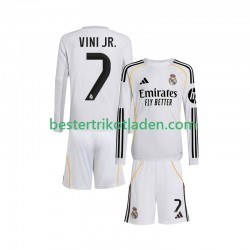 Fußballtrikot Real Madrid Vinicius Junior 7 Heim Trikot Home 2025-2026 Langarm für Kinder