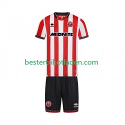 Fußballtrikot Sheffield United Heim Trikot Home 2025-2026 Kurzarm für Kinder