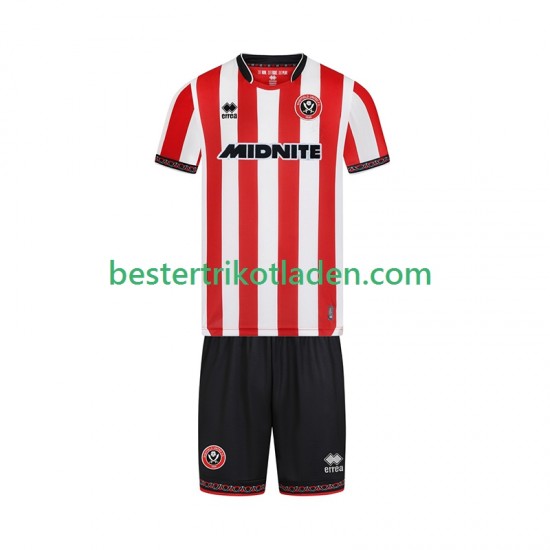 Fußballtrikot Sheffield United Heim Trikot Home 2025-2026 Kurzarm für Kinder