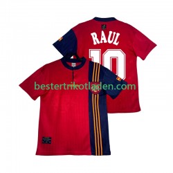 Fußballtrikot Spanien RAUL 10 1996 Retro Heim Trikot Home Kurzarm für Herren
