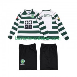 Fußballtrikot Sporting CP 2001 2003 Retro Heim Trikot Home Langarm für Kinder