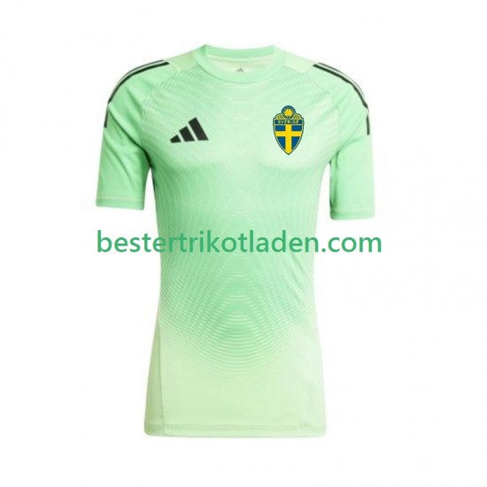 Fußballtrikot Schweden Torwart Heim Trikot Home 2025-2026 Kurzarm für Herren