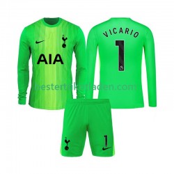 Fußballtrikot Tottenham Hotspur Guglielmo Vicario 1 Torwart Heim Trikot Home 2025-2026 Langarm für Kinder