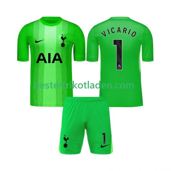 Fußballtrikot Tottenham Hotspur Guglielmo Vicario 1 Torwart Heim Trikot Home 2025-2026 Kurzarm für Kinder