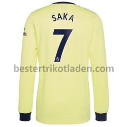 Fußballtrikot Arsenal Bukayo Saka 7 Auswärts Trikot Away 2021-2022 Langarm für Herren