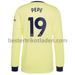 Fußballtrikot Arsenal Nicolas Pepe 19 Auswärts Trikot Away 2021-2022 Langarm für Herren