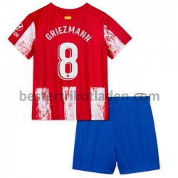 Fußballtrikot Atlético Madrid Antoine Griezmann 8 Heim Trikot Home 2021-2022 für Kinder