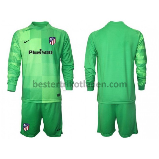 Fußballtrikot Atlético Madrid Torwart Ausweich Trikot 3rd 2021-2022 Langarm für Kinder