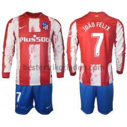 Fußballtrikot Atlético Madrid Joao Felix 7 Heim Trikot Home 2021-2022 Langarm für Kinder
