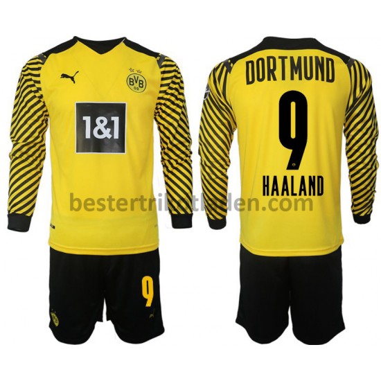 Fußballtrikot Borussia Dortmund Haaland 9 Heim Trikot Home 2021-2022 Langarm für Kinder