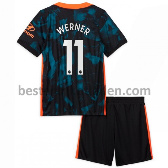 Fußballtrikot Chelsea Timo Werner 11 Ausweich Trikot 3rd 2021-2022 für Kinder