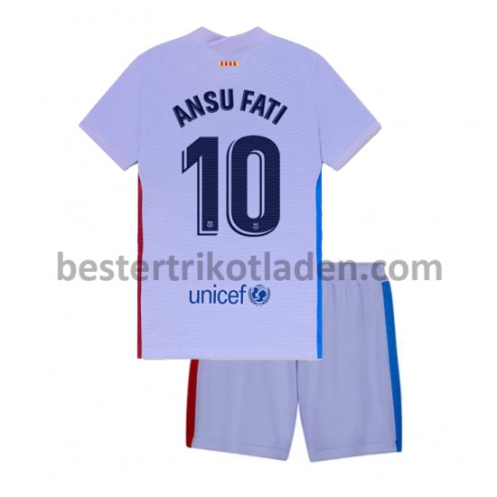 Fußballtrikot FC Barcelona Ansu Fati 10 Auswärts Trikot Away 2021-2022 für Kinder