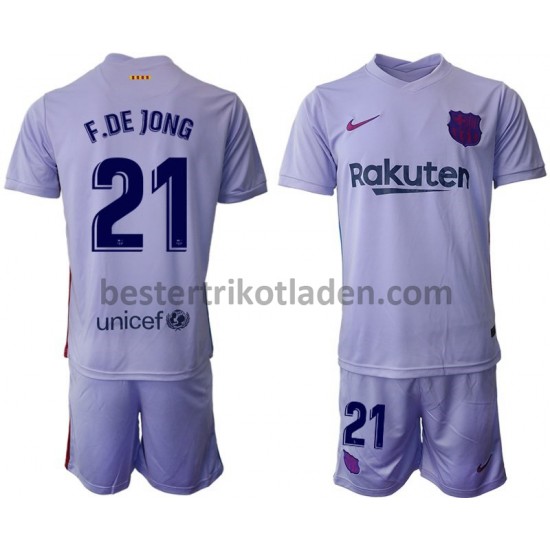 Fußballtrikot FC Barcelona Frenkie de Jong 21 Auswärts Trikot Away 2021-2022 für Kinder