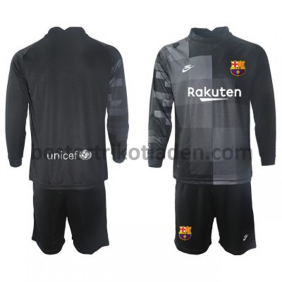 Fußballtrikot FC Barcelona Torwart Auswärts Trikot Away 2021-2022 Langarm für Kinder