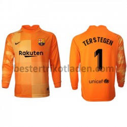 Fußballtrikot FC Barcelona Torwart Ter Stegen 1 Heim Trikot Home 2021-2022 Langarm für Herren