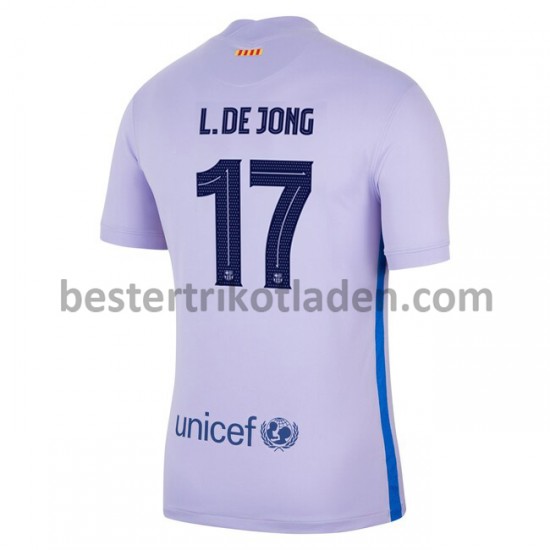 Fußballtrikot FC Barcelona Luke De Jong 17 Auswärts Trikot Away 2021-2022 für Herren
