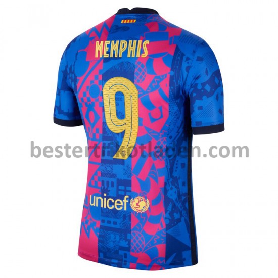 Fußballtrikot FC Barcelona Memphis Depay 9 Ausweich Trikot 3rd 2021-2022 für Herren