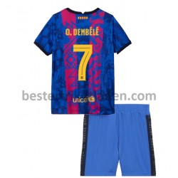 Fußballtrikot FC Barcelona O. Dembele 7 Ausweich Trikot 3rd 2021-2022 für Kinder