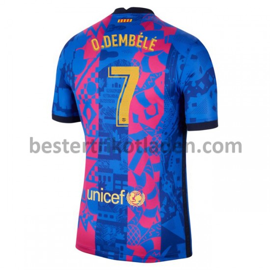 Fußballtrikot FC Barcelona O. Dembele 7 Ausweich Trikot 3rd 2021-2022 für Herren