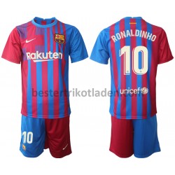 Fußballtrikot FC Barcelona Ronaldinho 10 Heim Trikot Home 2021-2022 für Kinder