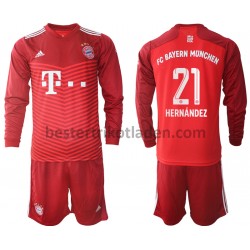Fußballtrikot FC Bayern München Lucas Hernandez 21 Heim Trikot Home 2021-2022 Langarm für Kinder
