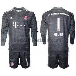 Fußballtrikot FC Bayern München Manuel Neuer 1 Torwart Auswärts Trikot Away 2021-2022 Langarm für Kinder