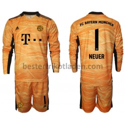 Fußballtrikot FC Bayern München Manuel Neuer 1 Torwart Heim Trikot Home 2021-2022 Langarm für Kinder