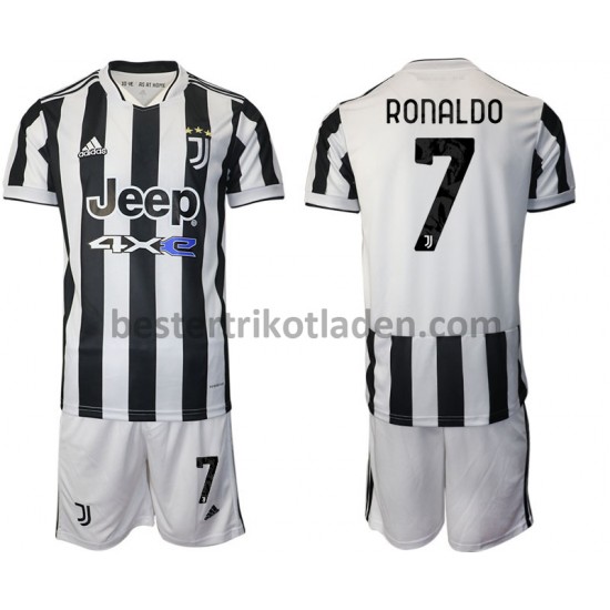 Fußballtrikot Juventus Turin Cristiano Ronaldo 7 Heim Trikot Home 2021-2022 für Kinder