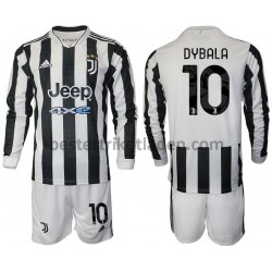 Fußballtrikot Juventus Turin Dybala 10 Heim Trikot Home 2021-2022 Langarm für Kinder