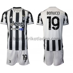 Fußballtrikot Juventus Turin Leonardo Bonucci 19 Heim Trikot Home 2021-2022 für Kinder