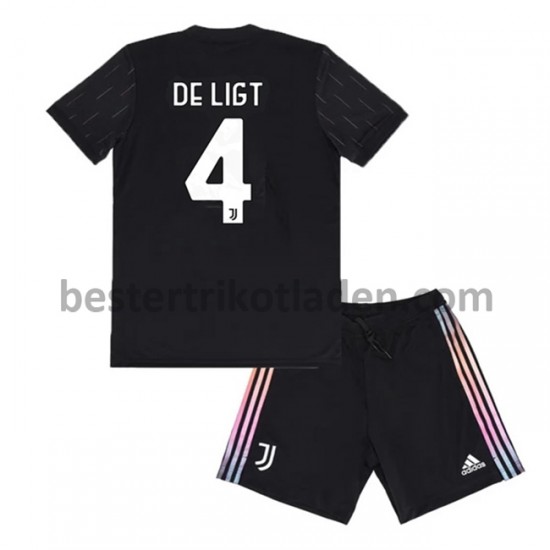 Fußballtrikot Juventus Turin Matthijs de Ligt 4 Auswärts Trikot Away 2021-2022 für Kinder