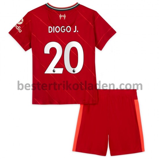 Fußballtrikot Liverpool Diogo Jota 20 Heim Trikot Home 2021-2022 für Kinder