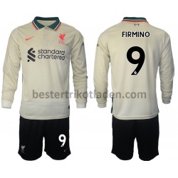 Fußballtrikot Liverpool Roberto Firmino 9 Auswärts Trikot Away 2021-2022 Langarm für Kinder