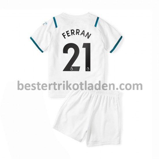 Fußballtrikot Manchester City Ferran Torres 21 Auswärts Trikot Away 2021-2022 für Kinder